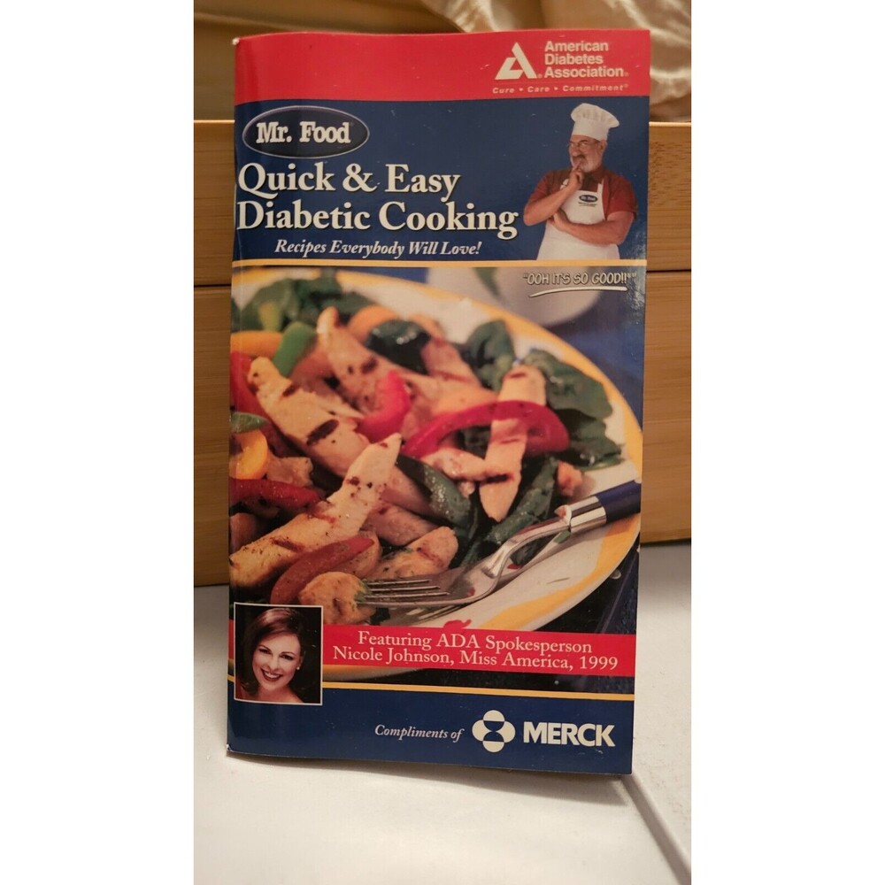 Cookbook Mr Foods Quick and Easy Diabetic Cooking Paperback Never Used Merck